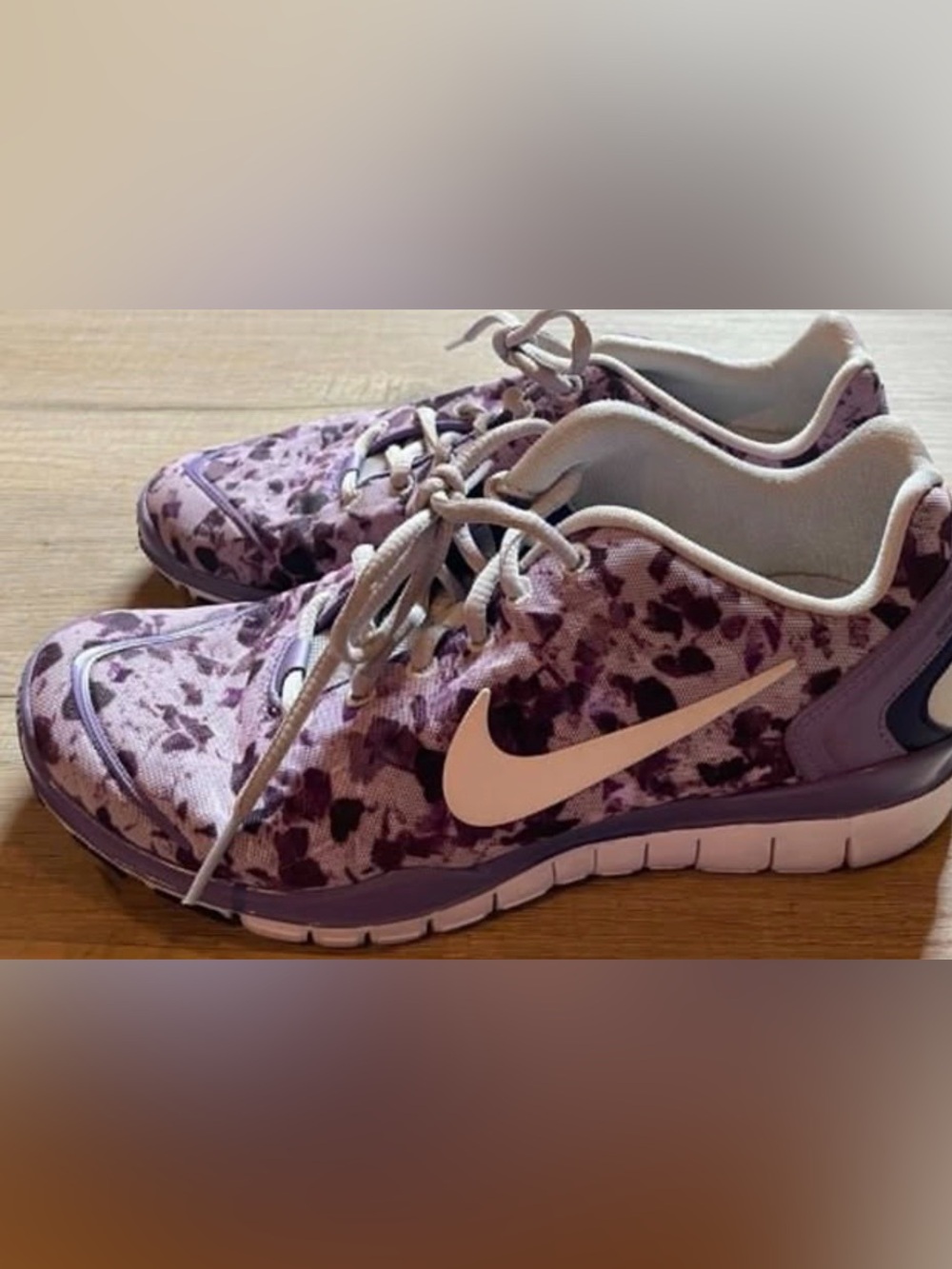NIKE Free Fit 2 Training Running Shoes Size 7 Purple Pattern 524893-500